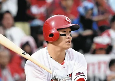 広島・小園海斗、首位打者と最高出塁率の2冠に輝く、今季最終打席は脇腹への死球「出塁率が上がってよかった」と苦笑い:中日スポーツ・東京中日スポーツ