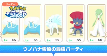 ポケスリ】ウノハナ雪原のおすすめ編成と最強パーティ【ポケモンスリープ】