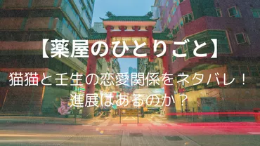 薬屋のひとりごと】猫猫と壬氏の恋愛関係をネタバレ!進展はあるのか?