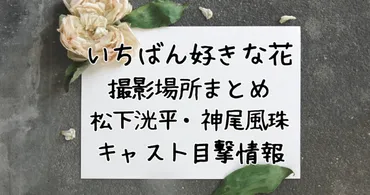 いちばんすきな花のロケ地/撮影場所と松下洸平/神尾風珠の目撃情報は