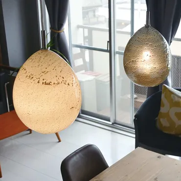 ペンダントライト EGG 1灯 E26 40W ( LED 対応 ガラス 照明 ライト ペンダント照明 間接照明 ガラスシェード ガラス照明 ペンダント 壁スイッチ リビング 寝室 ダイニング キッチン インテリア 照明器具 おしゃれ )【 ホワイト 】(ホワイト): リビングート ANA Mall店 ...