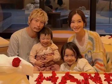 元EXILE黒木啓司の妻・宮崎麗果、娘の誕生日で家族ショット公開! 「ほんとに幸せそうな家族」「素敵すぎます」(2/2)