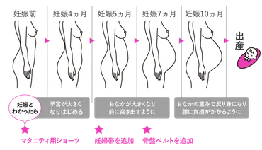 産前のおなか(妊娠3ヵ月)